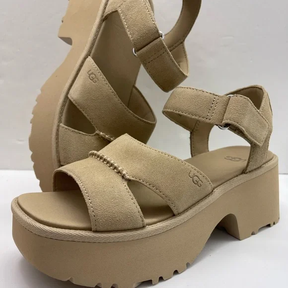 UGG NEW HEIGHTS ANKLE STRAP W9 PLATFORM HEELED SANDALS Beige 
MDSD Mustard Seed - Picture 15 of 16